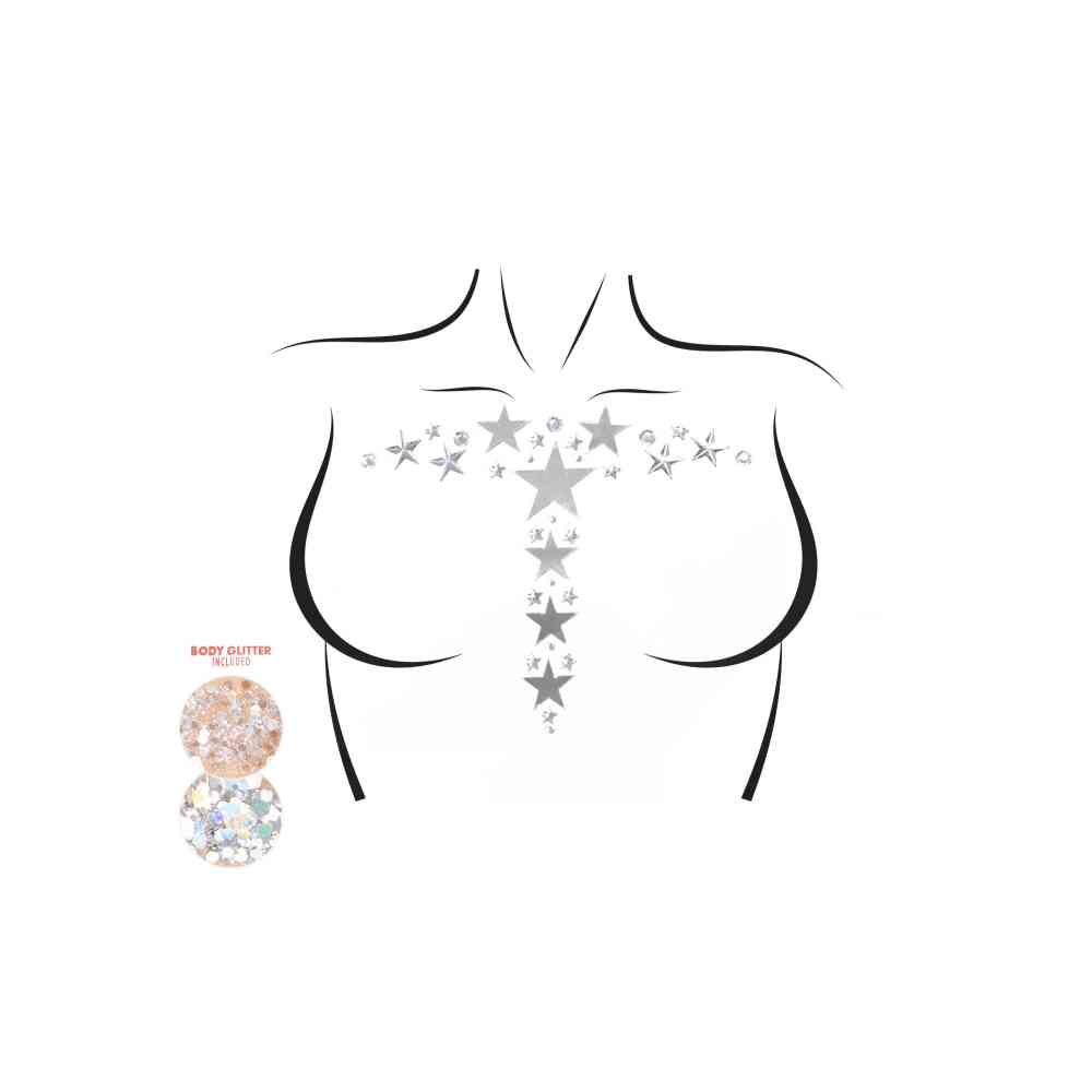 Leg Avenue - Kismet Body Jewels Sticker - Silver coloured